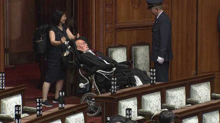 れいわ新選組の舩後靖彦氏・2019年