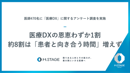 医療DXの恩恵わずか1割、約8割は「患者と向き合う時間」増えず【医師470名に医療DXの実態を調査】