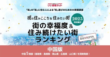 いい部屋ネット　街の幸福度＆住み続けたい街ランキング2025＜鳥取県版＞