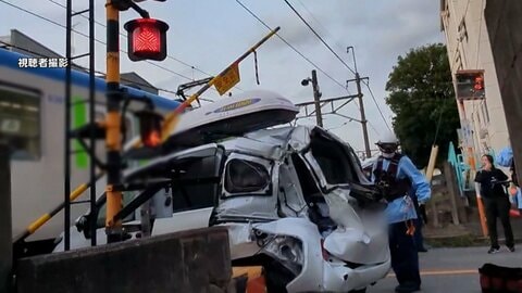 【独自】事故直後と直前の新映像「車間距離注意するため」後続車を踏切に閉じ込め　JAF職員を“殺人未遂”で逮捕