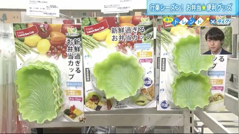 新鮮なレタスに見えるお弁当カップ「ベジカップ」