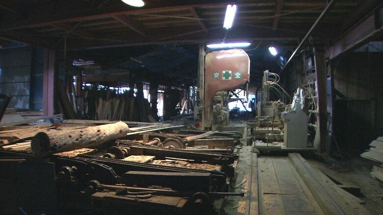かつての製材所　木材はパンを焼く燃料に