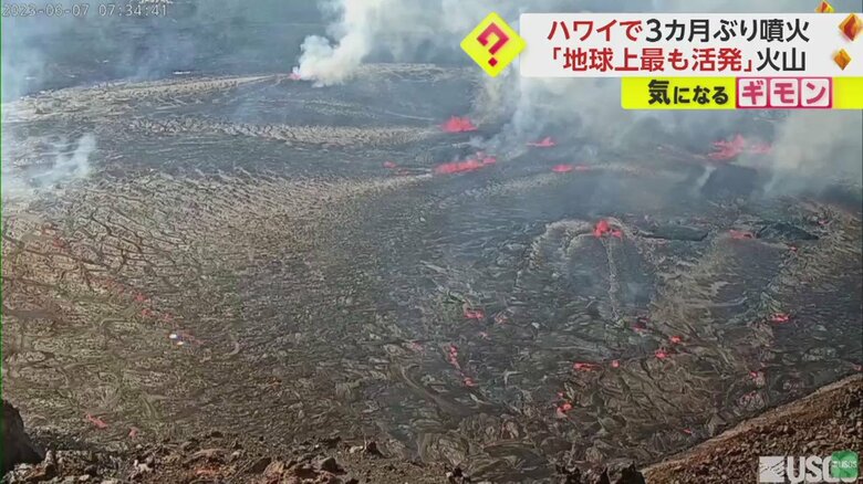 大地はひび割れ、溶岩や煙が立ち上っている