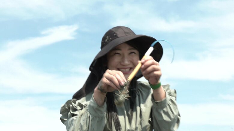 マジャクを釣り上げた参加者