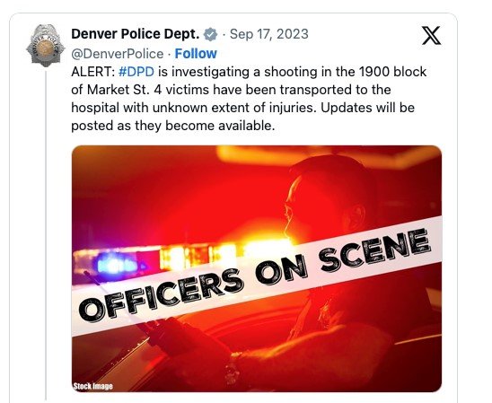 記事に添付されていた警察のX（旧ツイッター）