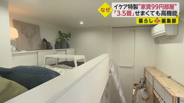 部屋はロフト付き
