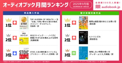 【オーディオブック9月人気ランキング】「ストイック」ブーム到来!? 単品購入1位の『THE ALGEBRA OF WEALTH』などストイック関連作品が上位独占