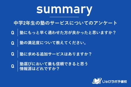 現在通塾している中学2年生保護者の56%が早期通塾を推奨!塾選びの情報源と塾に求めるニーズも明らかに。