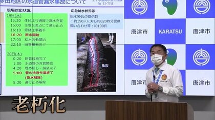 大規模な漏水に濁った水も…高度成長期の水道管が一気に‟老朽化”【佐賀発】