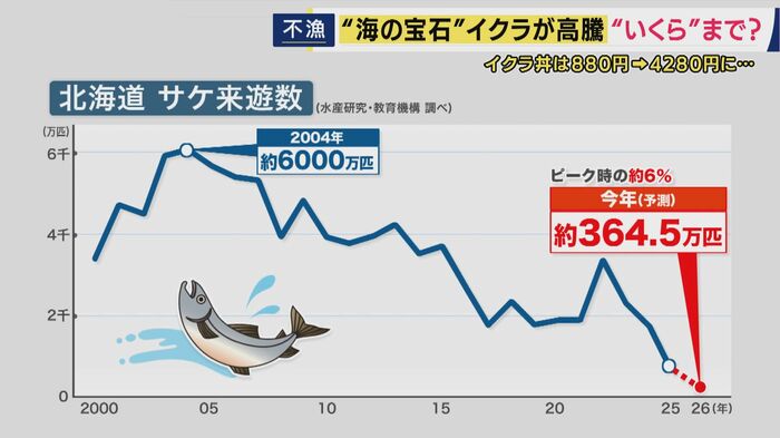 秋サケの記録的不漁