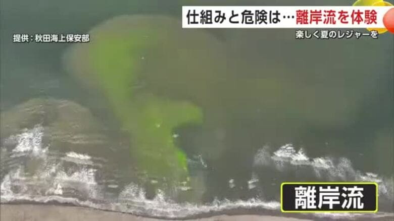 海水浴場で“離岸流”の調査　巻き込まれたら「浮く」か「岸と平行に泳ぐ」か選択を　秋田・潟上市｜FNNプライムオンライン