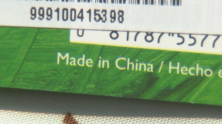 多くのおもちゃは「Made in China（中国製）」