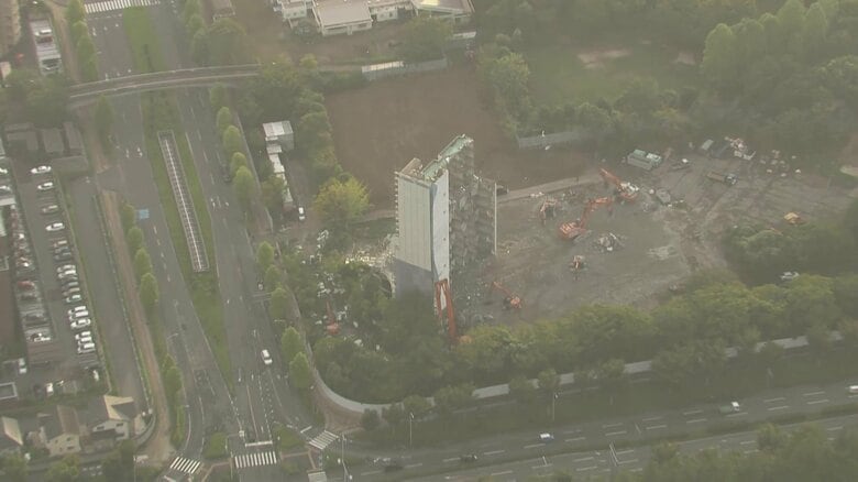足場が崩れた茨城・つくば市の解体現場