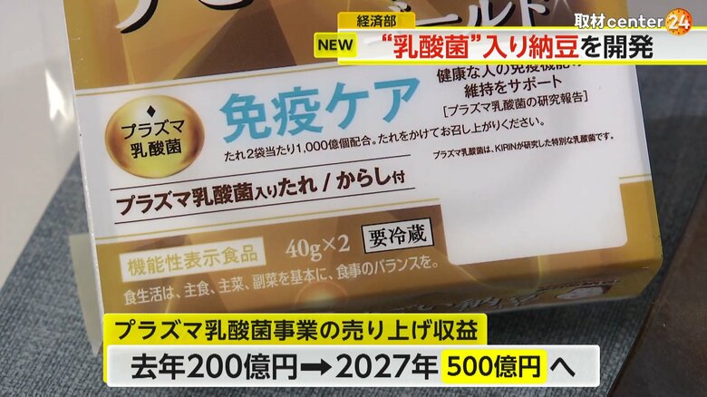 キリンHDとタカノフーズが発売する「プラズマ乳酸菌」が入った納豆