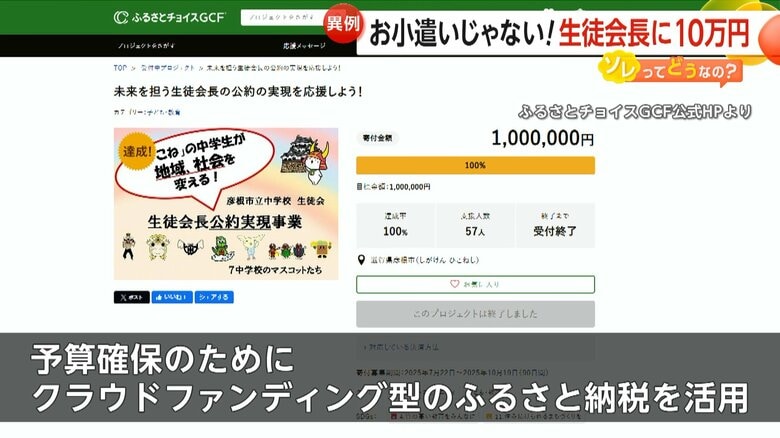 市はクラウドファンディング型のふるさと納税で予算を確保した