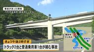 九州自動車道上り線で車３台が絡む事故　人吉ＩＣ～八代ＪＣＴ上り線が通行止め【熊本】