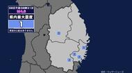 【地震】岩手県内で震度1 福島県沖を震源とする最大震度3の地震が発生 津波の心配なし