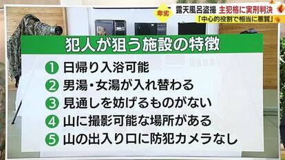 盗撮　風呂　中学 露天風呂盗撮は土日・祝日を狙って 山に12時間潜むことも 主犯格に懲役2年10カ月【静岡発】｜FNNプライムオンライン