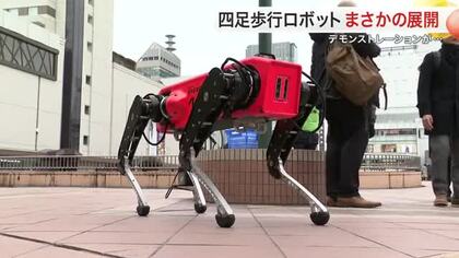 仙台駅前で四足歩行ロボットがまさかの転倒　デモンストレーションは急遽中止に「温かく見守って…」