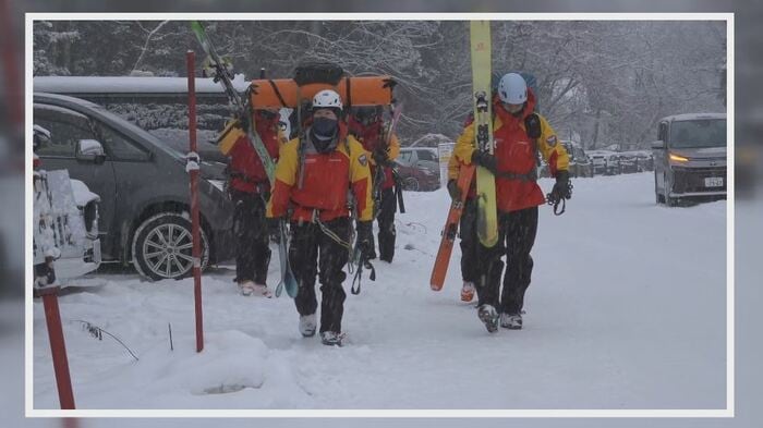 警察などの捜索（1月3日、白馬村）