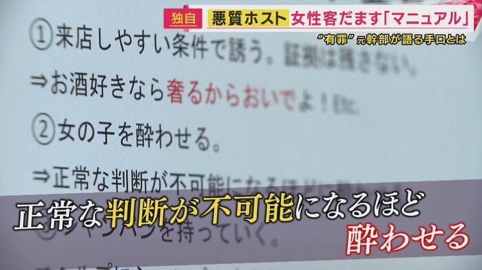 ホストらが緻密に練った犯行のマニュアル