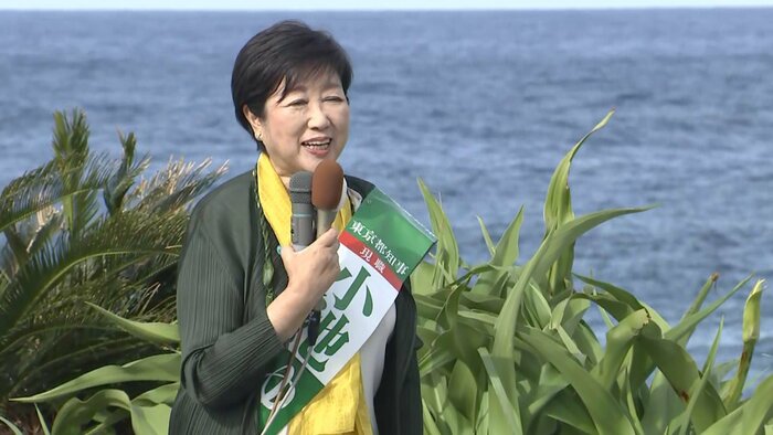 八丈島での選挙活動の様子(2024年6月22日)