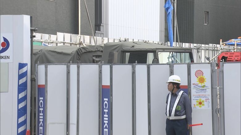 マンション建設現場で見つかる 『不発弾』の撤去作業 半径約200mの住民に避難呼びかけ バスは迂回も｜FNNプライムオンライン