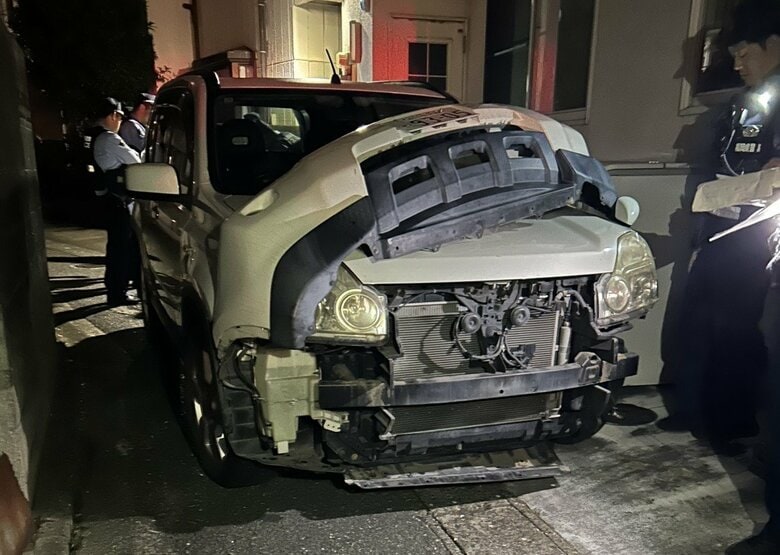 前方が大破した車…血液から基準値約5倍のアルコール　“飲酒運転”で29歳男を逮捕　「何杯飲んだか、なぜ車に乗ったか記憶がない」　福岡｜FNNプライムオンライン