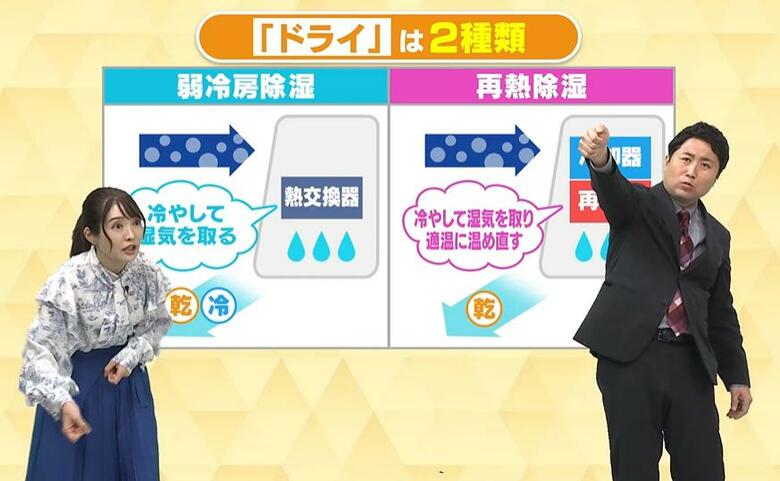 エアコンの「ドライ」は冷房より高い？安い？　実はドライは2種類　上手な使い分け方を古山予報士が解説｜FNNプライムオンライン