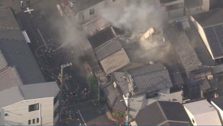 【速報】大阪・大正区での火事ほぼ消し止められる　負傷者なし｜FNNプライムオンライン