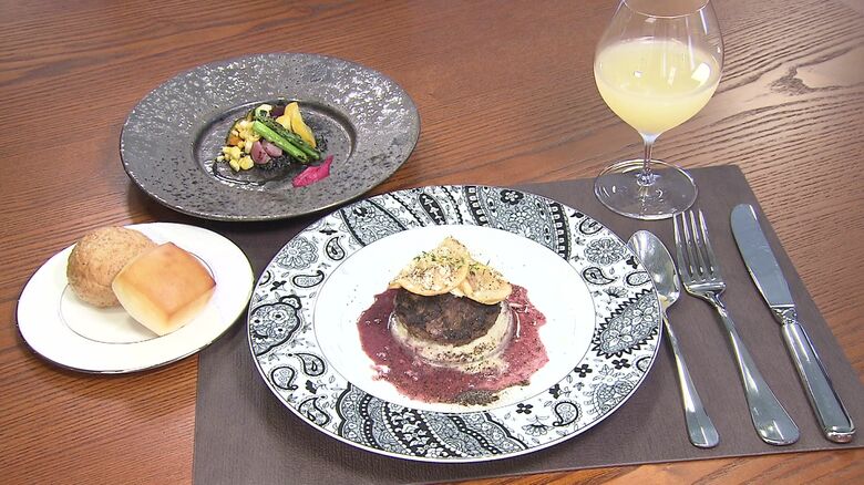 蝦夷鹿肉のハンバーグ