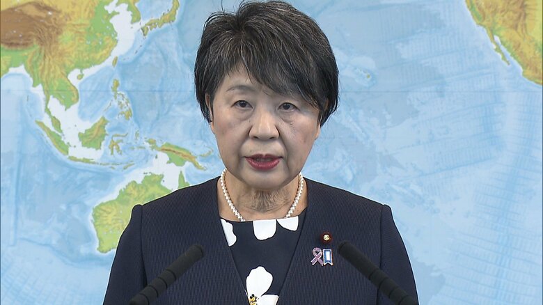 中東地域全体の情勢を「緊張感をもって注視している」と述べた上川大臣（11月20日）