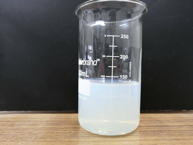 しじみを入れて熱した後、白く濁った水（提供：島根大学 秋広高志助教）