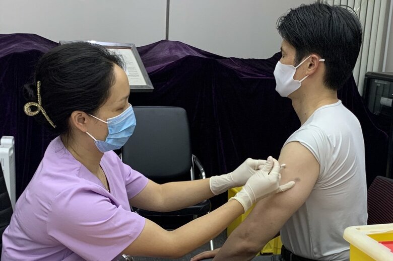 北京市で中国製ワクチンを接種する筆者