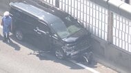 【続報】阪和道の４台多重事故　「一時的に意識がなかった」追突した乗用車の運転手が話す　追突された軽トラックは横転　大阪・松原市