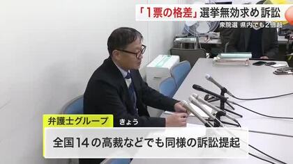 衆院選「１票の格差」２.０４８倍は違憲　宮城県内などの有権者が選挙無効求め仙台高裁に提訴