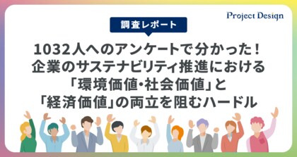 【調査報告】1,032人へのアンケートで分かった!企業のサステナビリティ推進における「環境価値・社会価値」と「経済価値」の両立を阻むハードル