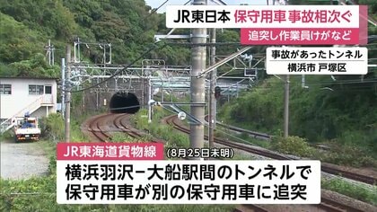JR東日本 保守用車の事故が5件相次ぐ 8月には過積載状態で追突し作業員