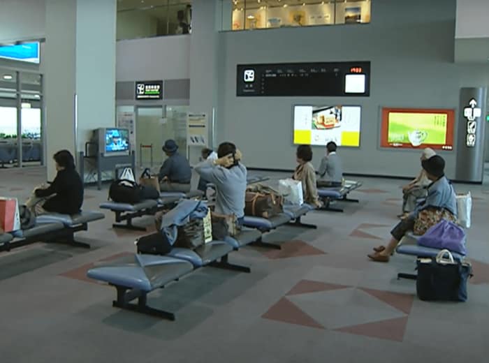 2002年頃の佐賀空港のロビー