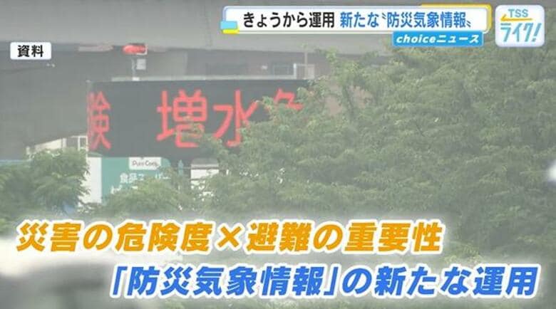 きょう（２８日）から新しい防災気象情報　「レベル４・危険警報」は自治体が避難指示を出す目安　広島｜FNNプライムオンライン