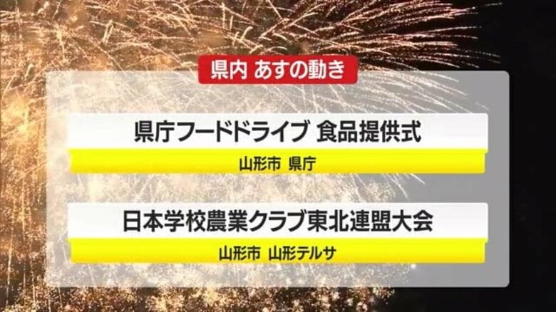 ＊8/21（木）の山形県内の主な動き＊｜FNNプライムオンライン