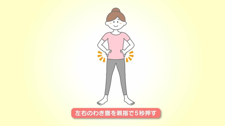 わき腹プッシュ