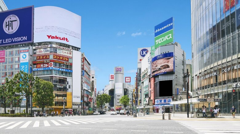 緊急事態宣言中の渋谷スクランブル交差点（2020年5月）
