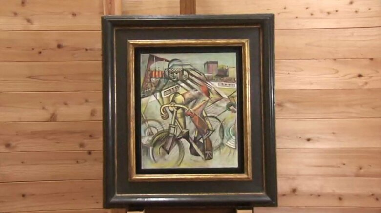 「自転車乗り」の絵画