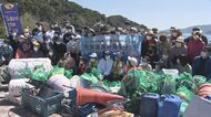 海岸に大量のプラごみ漂着　「溶かして買い物カゴに」お菓子の湖池屋が呼びかけ…小学生も参加【福岡発】