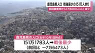 【戦後最少】鹿児島県人口151万人余り　前回調査時から7万6000人以上減少　