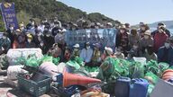 海岸に大量のプラごみ漂着　「溶かして買い物カゴに」お菓子の湖池屋が呼びかけ…小学生も参加【福岡発】