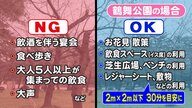 レジャーシート「30分目安」の所も…花見の名所での「今年のOK・NG」いずれも飲食伴う宴会は自粛要請