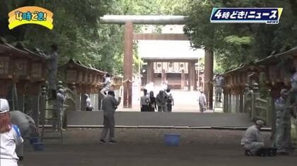 秋の風物詩「神武さま」を前に九電グループなどが宮崎神宮で清掃活動