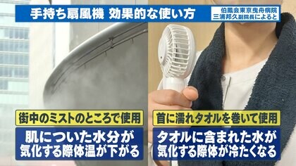 「手持ち扇風機」で熱中症になる可能性も…使い方に注意必要　ポイントは「水分」と「風」